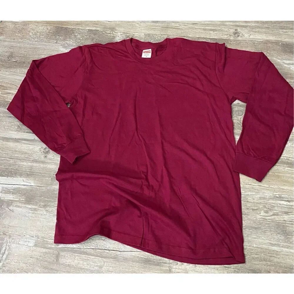 Supreme Blank Long Sleeve Red T-Shirt Men’s Size Medium